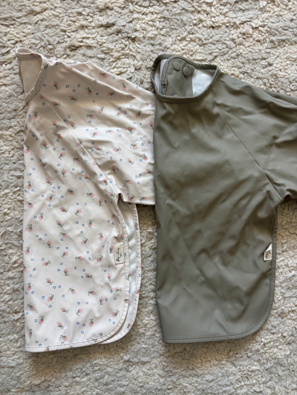 Konges Slojd Pair of Bibs Baby Toddler Set Floral Unisex Euro French